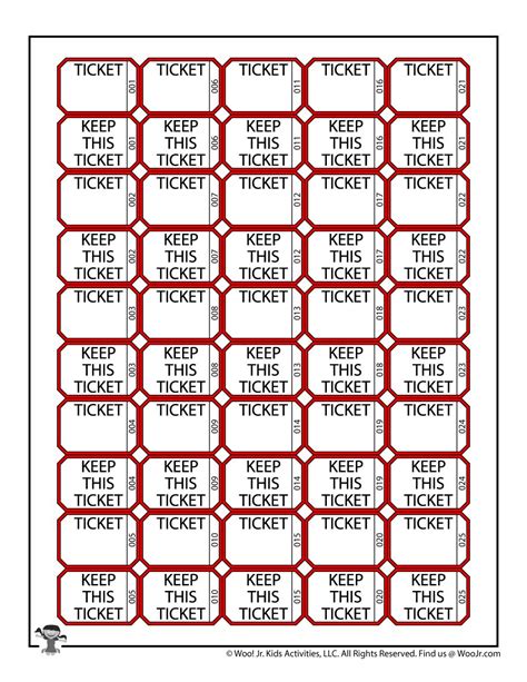 free printable raffle tickets sheets.